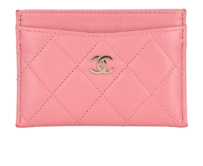 Chanel Classic Card Holder, &pound;320, Accessories, Pink, Leather, Front view